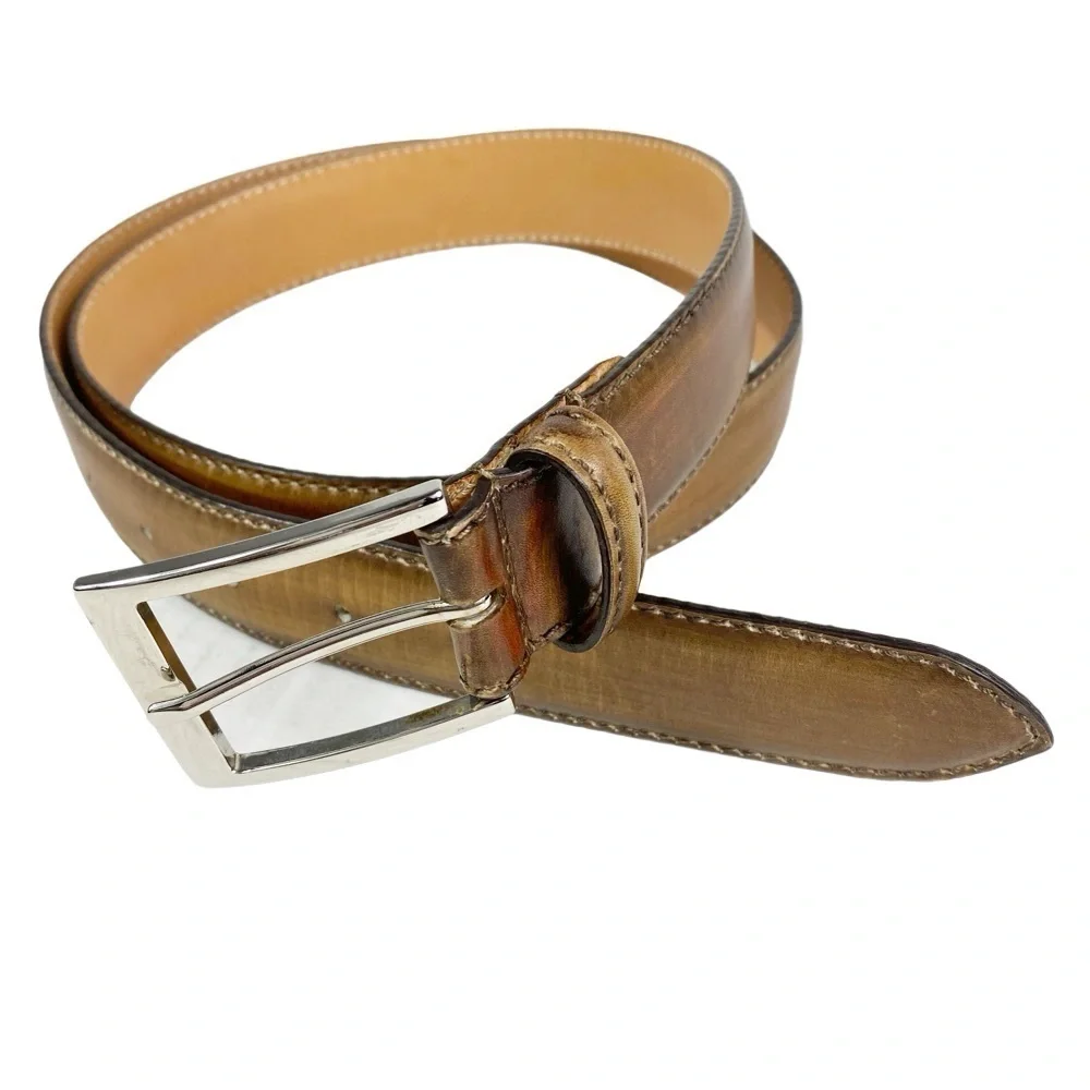 HARRIS DAL Barneys New York Men's Brown Leather Belt